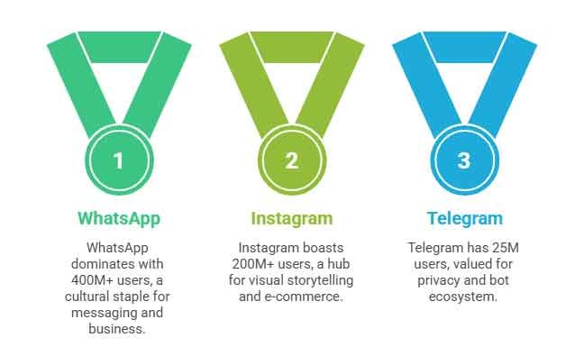 True Hacks. In for Social Media Success in India: Instagram, WhatsApp, Telegram Tips 2 The Social Media Landscape in India